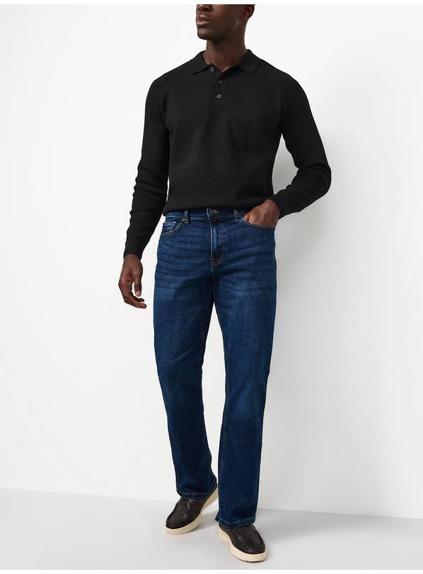 Dark Wash Bootcut Stretch Jeans 44L